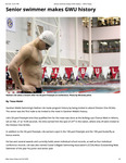 Senior Swimmer Makes GWU History