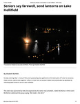 Seniors Say Farewell, Send Lanterns On Lake Hollifield by Elizabeth Banfield