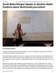 Sarah-Blake Morgan Speaks To Gardner-Webb Students About Multimedia Journalism