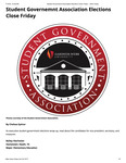 Student Governemnt Association Elections Close Friday by Chelsea Sydnor