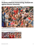 Students Celebrate Homecoming, Football Win Against Shorter University by GWU-Today