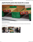 Joyful Hands Packs Shoe Boxes for a Cause