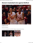 Women's Basketball Wins Against Wofford by Lisa Martinat