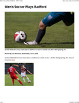 Men's Soccer Plays Radford by Lisa Martinat