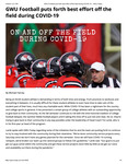 GWU Football Puts Forth Best Effort off the Field During COVID-19