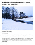 True Winter Landscape Hits North Carolina - Were We Still Dreaming? by Dominika Burdová