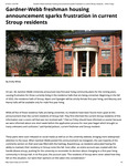 Gardner-Webb Freshman Housing Announcement Sparks Frustration in Current Stroup Residents