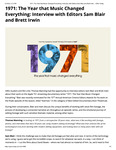 1971: The Year that Music Changed Everything: Interview with Editors Sam Blair and Brett Irwin by Thomas Manning