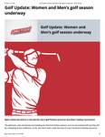 Golf Update: Women and Men's Golf Season Underway