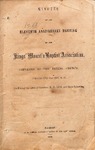 1862 Minutes of the Kings Mountain Baptist Association by Kings Mountain Baptist Association