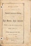 1871 Minutes of the Kings Mountain Baptist Association by Kings Mountain Baptist Association