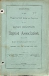 1882 Minutes of the Kings Mountain Baptist Association