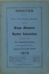 1915 Minutes of the Kings Mountain Baptist Association