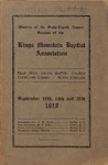 1918 Minutes of the Kings Mountain Baptist Association