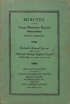 1930 Minutes of the Kings Mountain Baptist Association by Kings Mountain Baptist Association