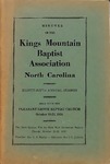 1936 Minutes of the Kings Mountain Baptist Association