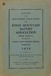 1938 Minutes of the Kings Mountain Baptist Association