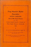 1945 Minutes of the Kings Mountain Baptist Association