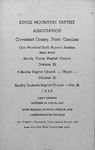 1956 Minutes of the Kings Mountain Baptist Association