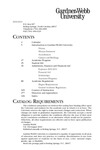 2010 - 2011, Gardner-Webb University Academic Catalog