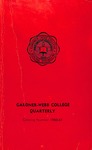 1960 - 1961, Gardner-Webb College Academic Catalog, The Quarterly by Gardner-Webb College