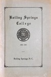 1932 - 1933, Boiling Springs College Academic Catalog