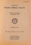 1938 - 1939, Boiling Springs Junior College Academic Catalog
