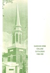 1968 - 1969, Gardner-Webb College Academic Catalog